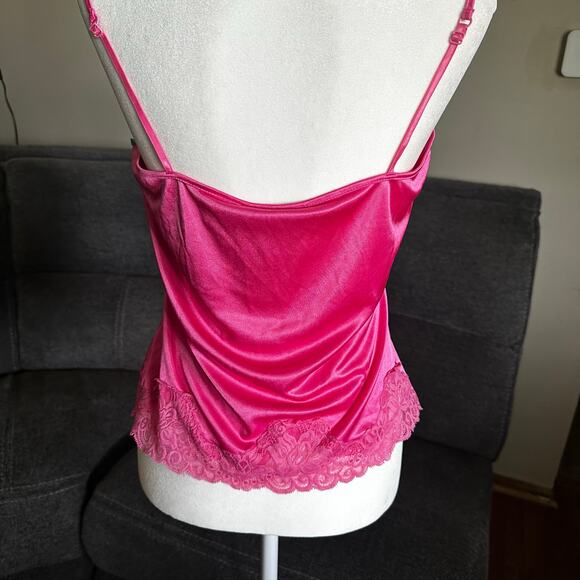 Y2k pink beaded lace tank top sz L - Picture 5 of 6